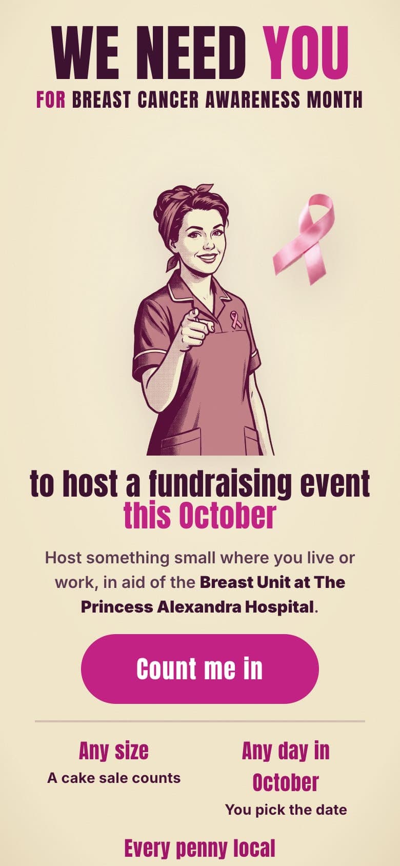 Breast Cancer Awareness Month on a phone